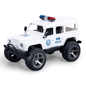 ماشین کنترلی شارژی جیپ پلیس سفید Remote Control LAND ROVER DEFENDER POLICE JEEP 2.4G -اسباب بازی